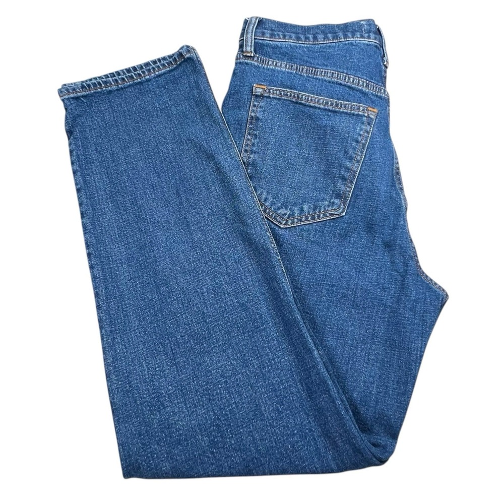 Abercrombie & Fitch Womens 8 Long Ankle Straight Ultra High Rise Denim Jeans